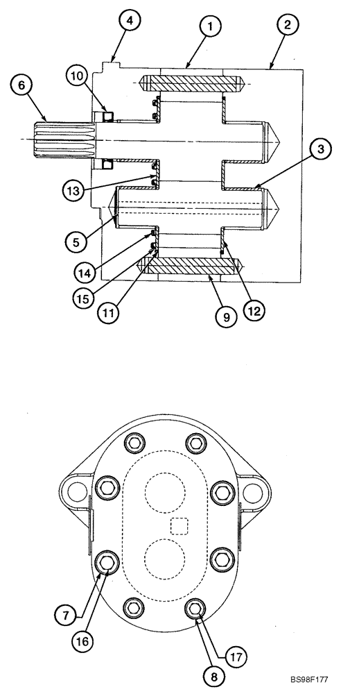 Схема запчастей Case 40XT - (06-20) - PUMP, GEAR (06) - POWER TRAIN