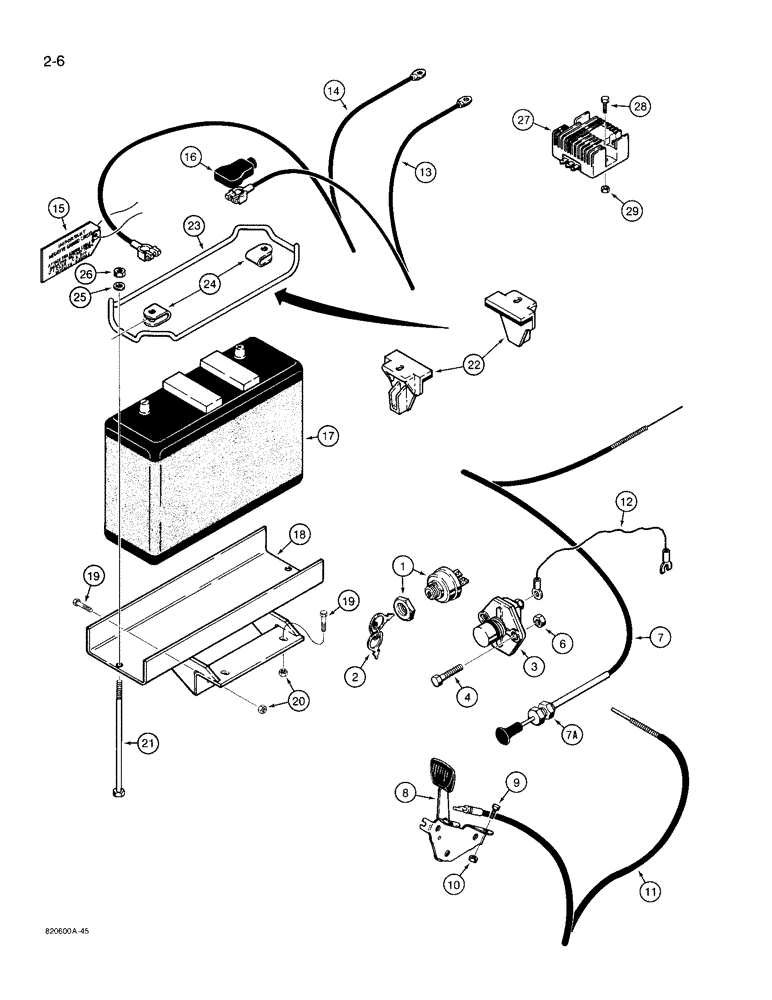 Схема запчастей Case TL100 - (2-06) - ENGINE CONTROLS AND ELECTRICAL PARTS (02) - ENGINE