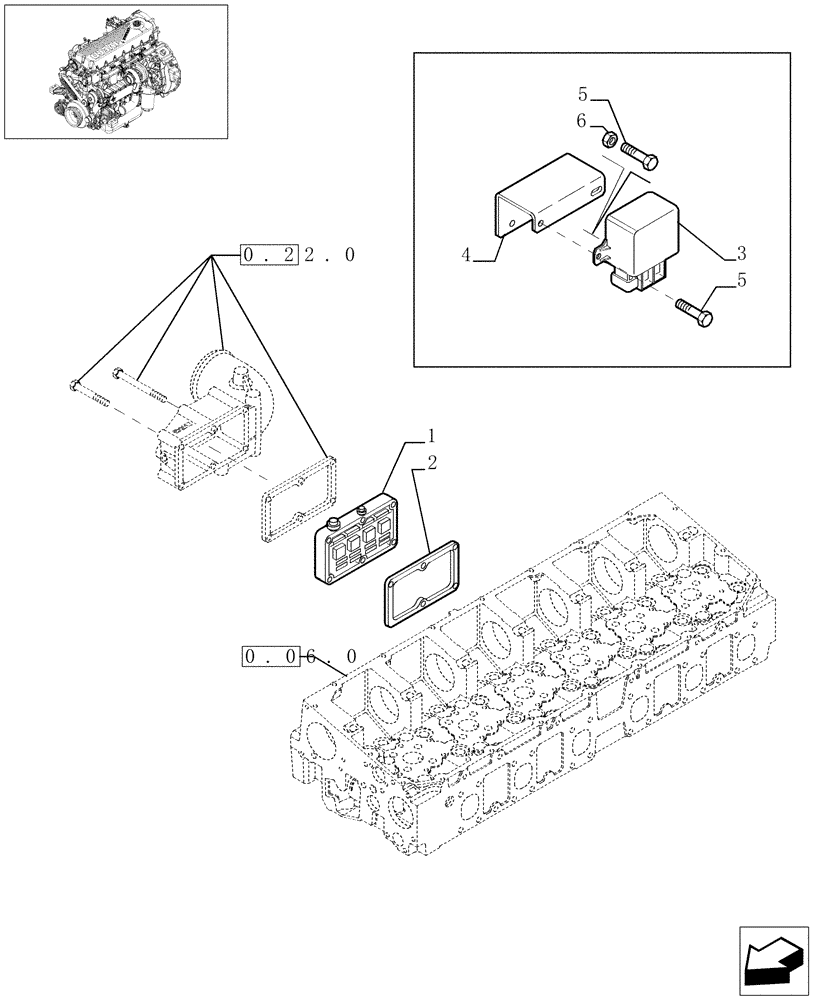 Схема запчастей Case F2CE9684E E002 - (0.36.02[01]) - INTAKE MANIFOLD (504071599) 