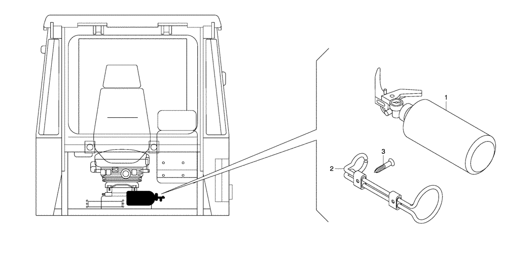 Схема запчастей Case 330 - (98A00010713[01]) - FIRE EXTINGUISHER - OPTION (19) - OPTIONS