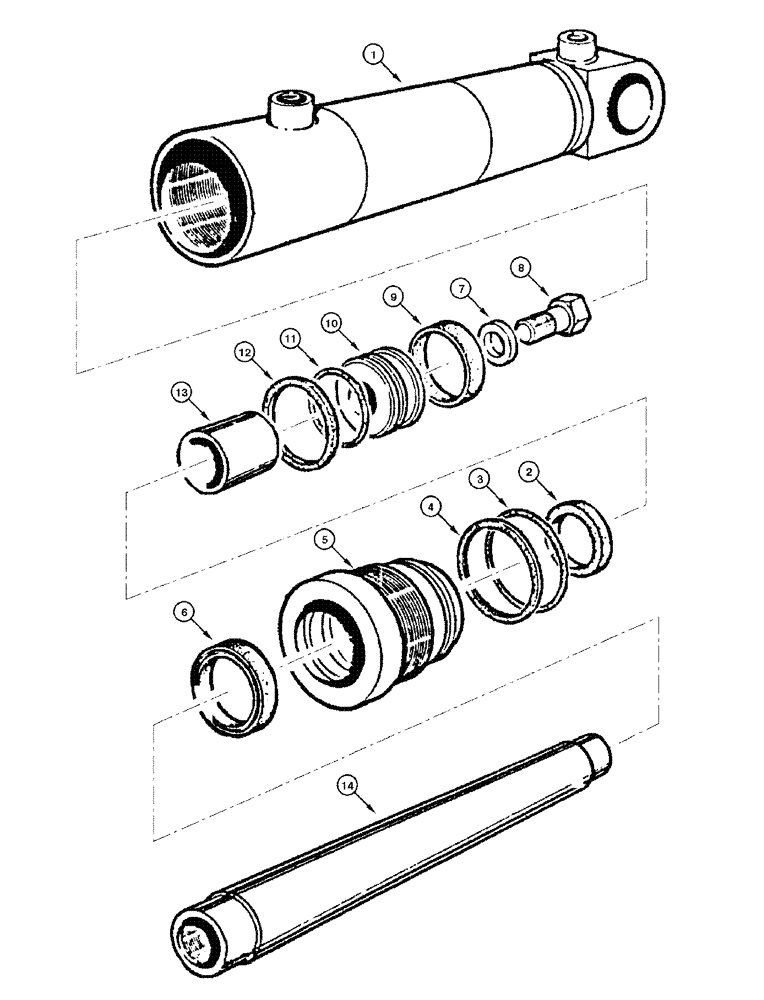 Схема запчастей Case 865 DHP - (5-006) - STEERING CYLINDER ASSEMBLY (05) - STEERING