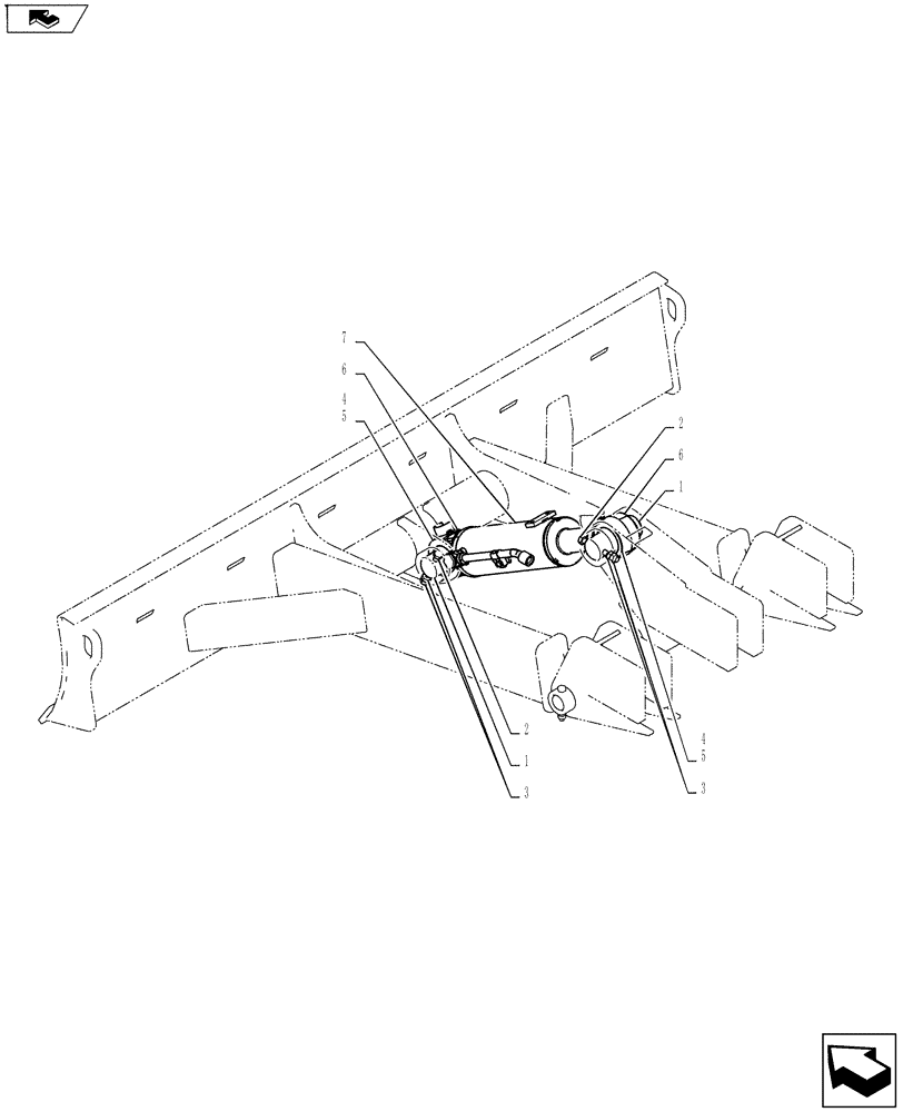 Схема запчастей Case CX55BMSR - (02-024[01]) - CYLINDER INSTALL (DOZER) (35) - HYDRAULIC SYSTEMS