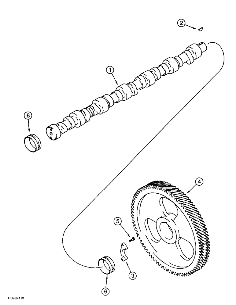 Схема запчастей Case 721B - (2-35A) - CAMSHAFT, 6T-830 EMISSIONS CERTIFIED ENGINE, LOADER P.I.N. JEE053200 & AFTER (02) - ENGINE