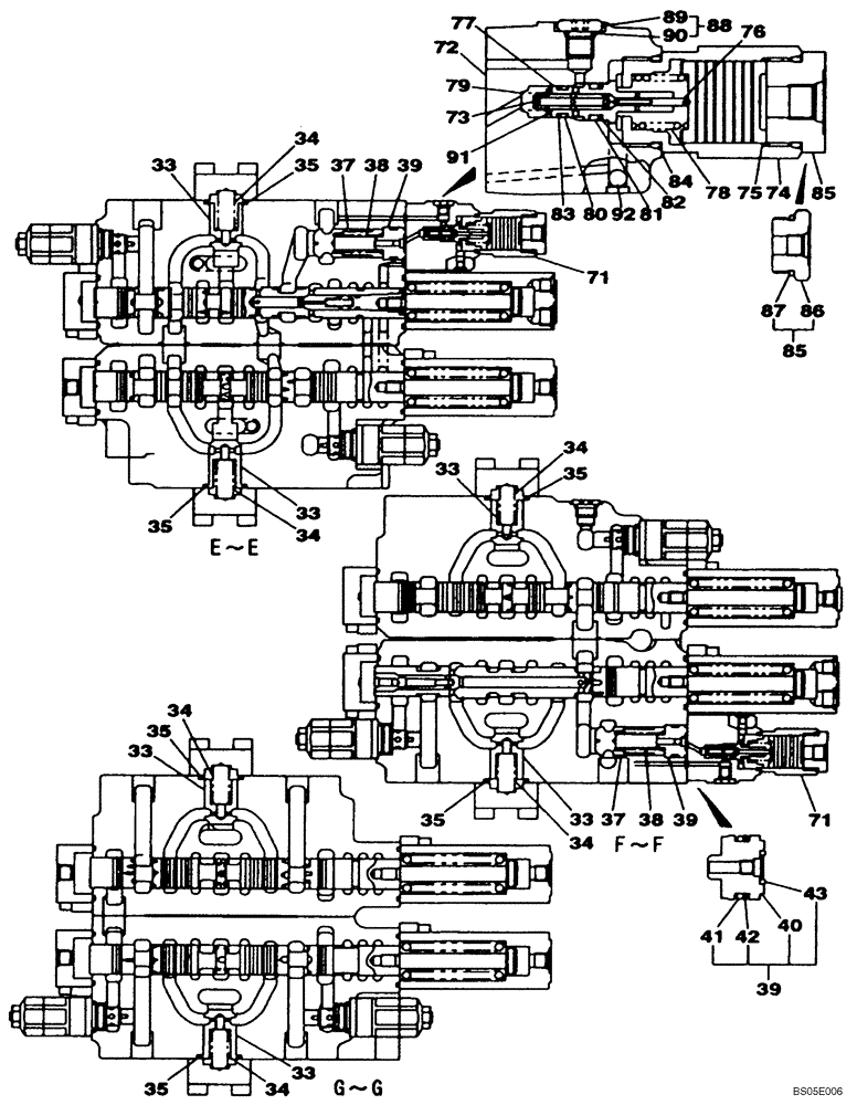 Схема запчастей Case CX290 - (08-69D) - VALVE ASSY - CONTROL (08) - HYDRAULICS