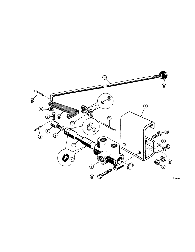 Схема запчастей Case 310F - (254) - D34166 SELECTOR VALVE (07) - HYDRAULIC SYSTEM