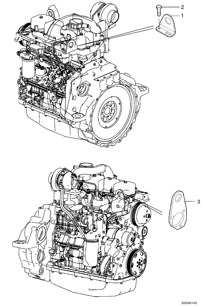 Схема запчастей Case 440 - (02-40) - ENGINE - LIFT HOOK (02) - ENGINE