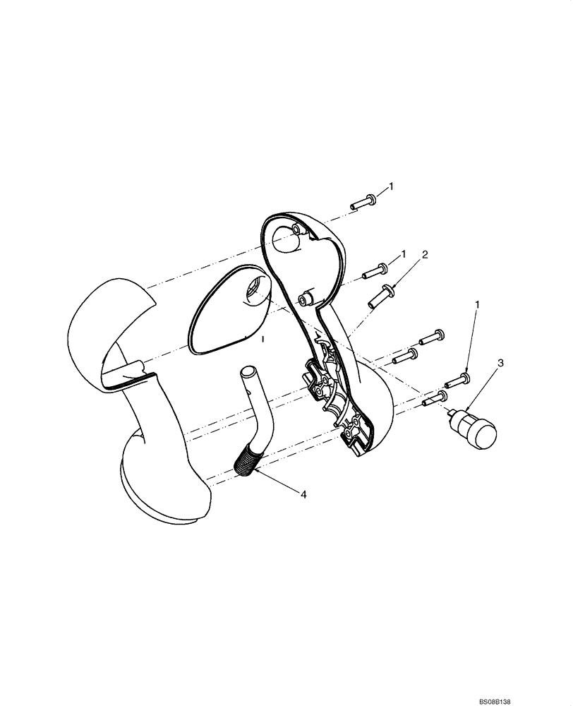 Схема запчастей Case 450CT - (04-13) - CONTROL HANDLE, RH - BASIC (04) - ELECTRICAL SYSTEMS