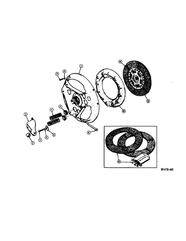 Схема запчастей Case 310D - (046) - CLUTCH (03) - TRANSMISSION