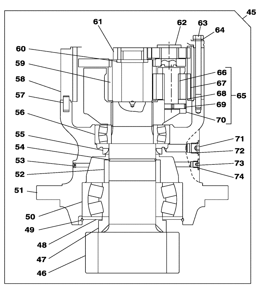 Схема запчастей Case CX210C LR - (35.352.01[02]) - SWING HYDRAULIC MOTOR (35) - HYDRAULIC SYSTEMS