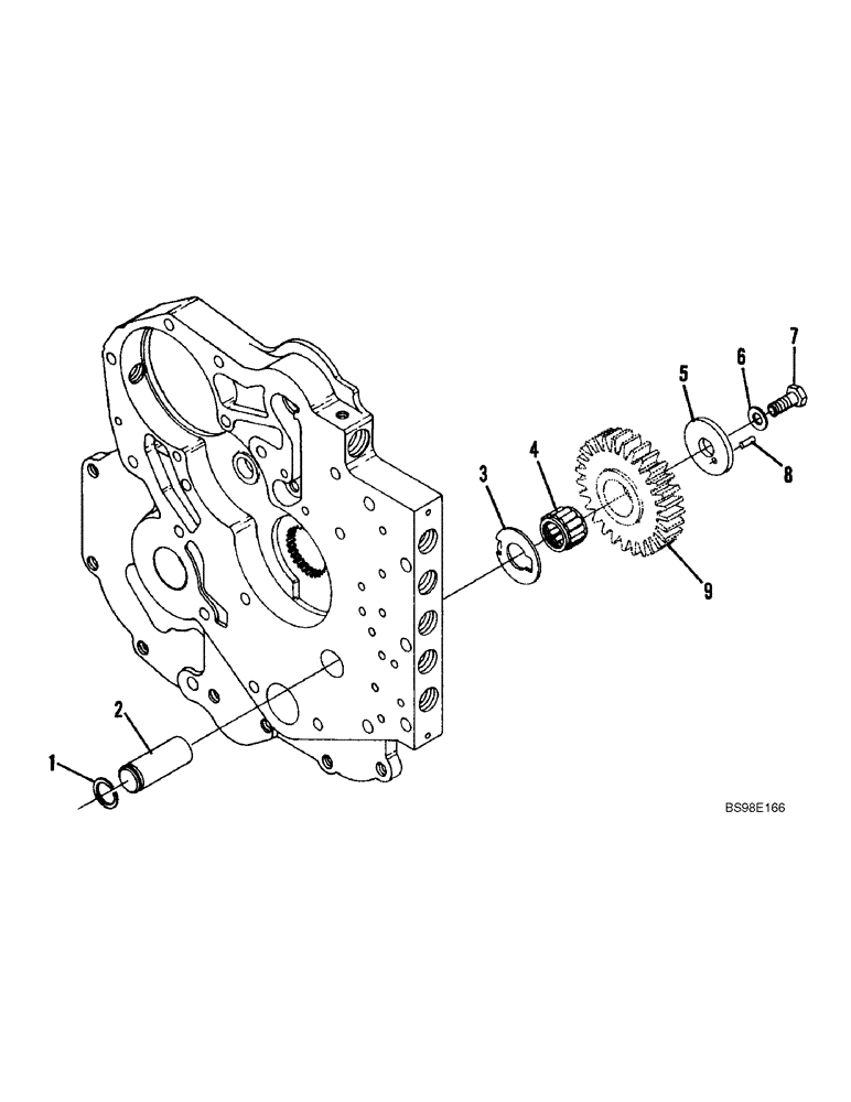 Схема запчастей Case 686GXR - (6-36) - TRANSMISSION, REVERSE IDLER GEAR (06) - POWER TRAIN