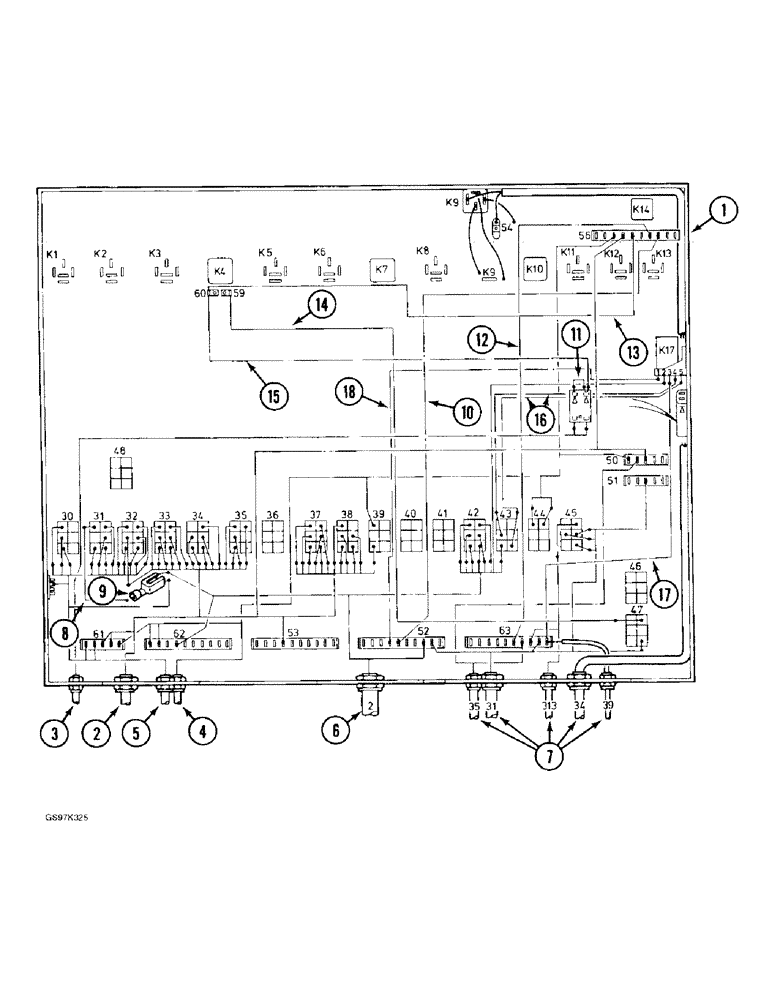 Схема запчастей Case 170C - (4-38) - ELECTRICAL BOX SYSTEM, HARNESS CONNECTIONS TO ELECTRICAL (04) - ELECTRICAL SYSTEMS