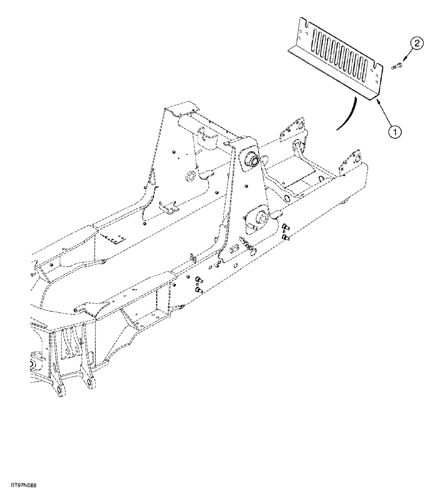 Схема запчастей Case 580SL - (9-084) - PUMP GUARD (09) - CHASSIS/ATTACHMENTS