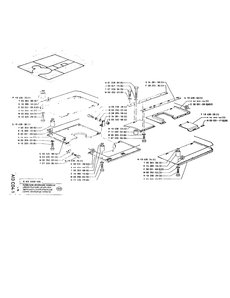 Схема запчастей Case LC80M - (009) - UPPERSTRUCTURE LOWER LOCK 