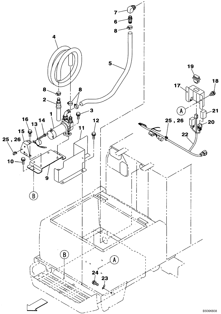 Схема запчастей Case CX250C - (03-010[00]) - FUEL FILLING PUMP - OPTIONAL (03) - FUEL SYSTEM