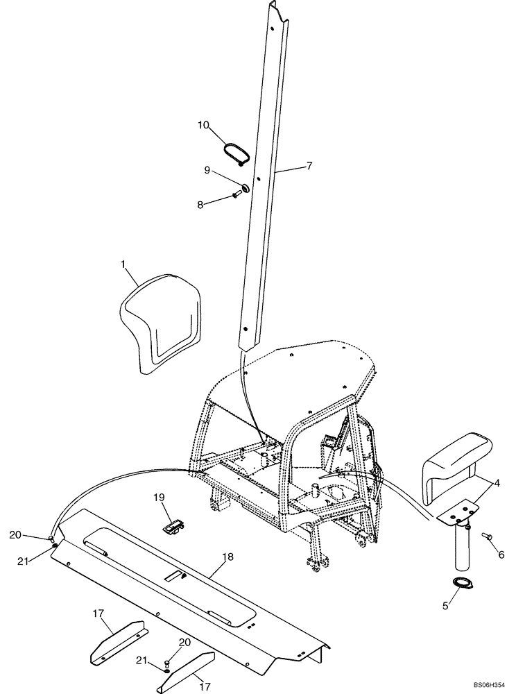 Схема запчастей Case 850K - (09-20) - CANOPY, ROPS - ARMRESTS, TOOLBOX AND COVERS (09) - CHASSIS/ATTACHMENTS