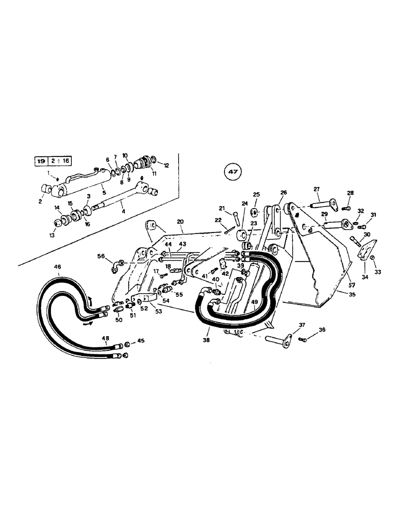 Схема запчастей Case 221B - (9-26) - BUCKET - 4 IN 1, 121B (DAH1215912-DAH1216843) (09) - CHASSIS/ATTACHMENTS