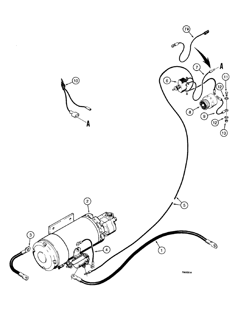 Схема запчастей Case W14FL - (186) - ELECTRICAL SYSTEM, MANUAL AUXILIARY STEERING (04) - ELECTRICAL SYSTEMS