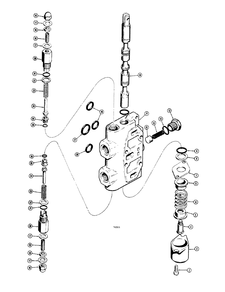 Схема запчастей Case 680CK - (274) - D36813 WORKING SECTION (35) - HYDRAULIC SYSTEMS