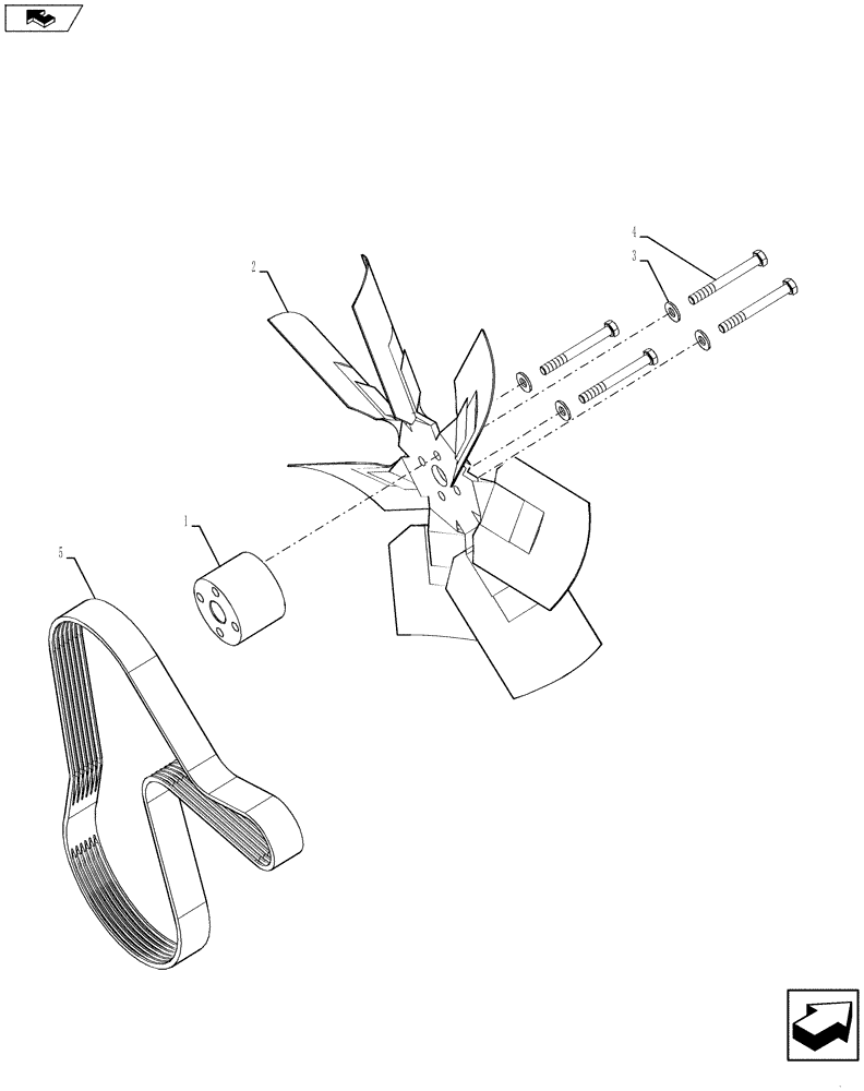 Схема запчастей Case 580SN WT - (10.414.02) - ENGINE FAN - 7BLADE (NON VISCOUS) (10) - ENGINE