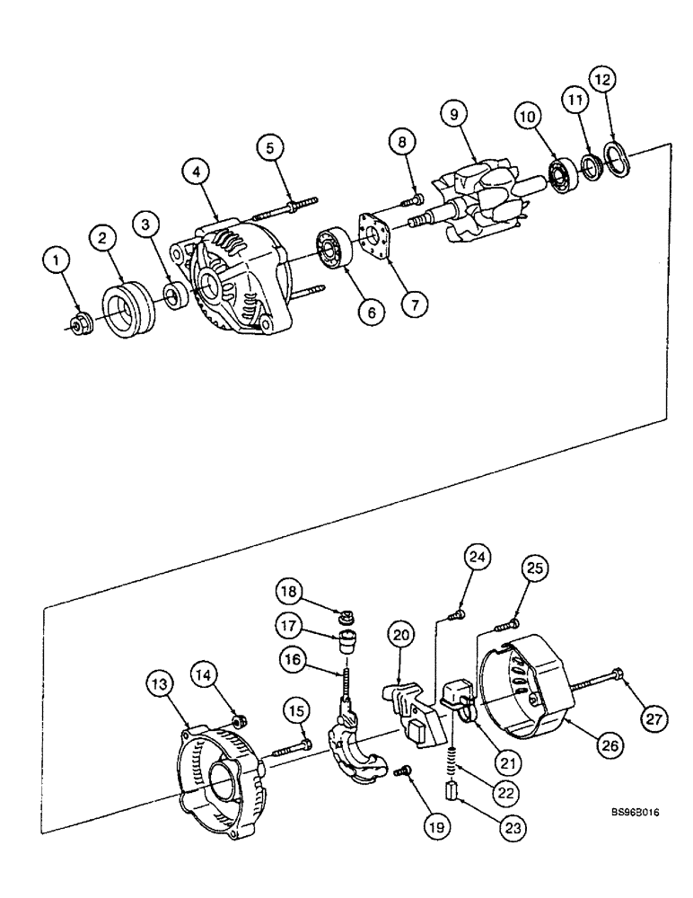 Схема запчастей Case 1825B - (4-04) - ALTERNATOR ASSEMBLY (04) - ELECTRICAL SYSTEMS