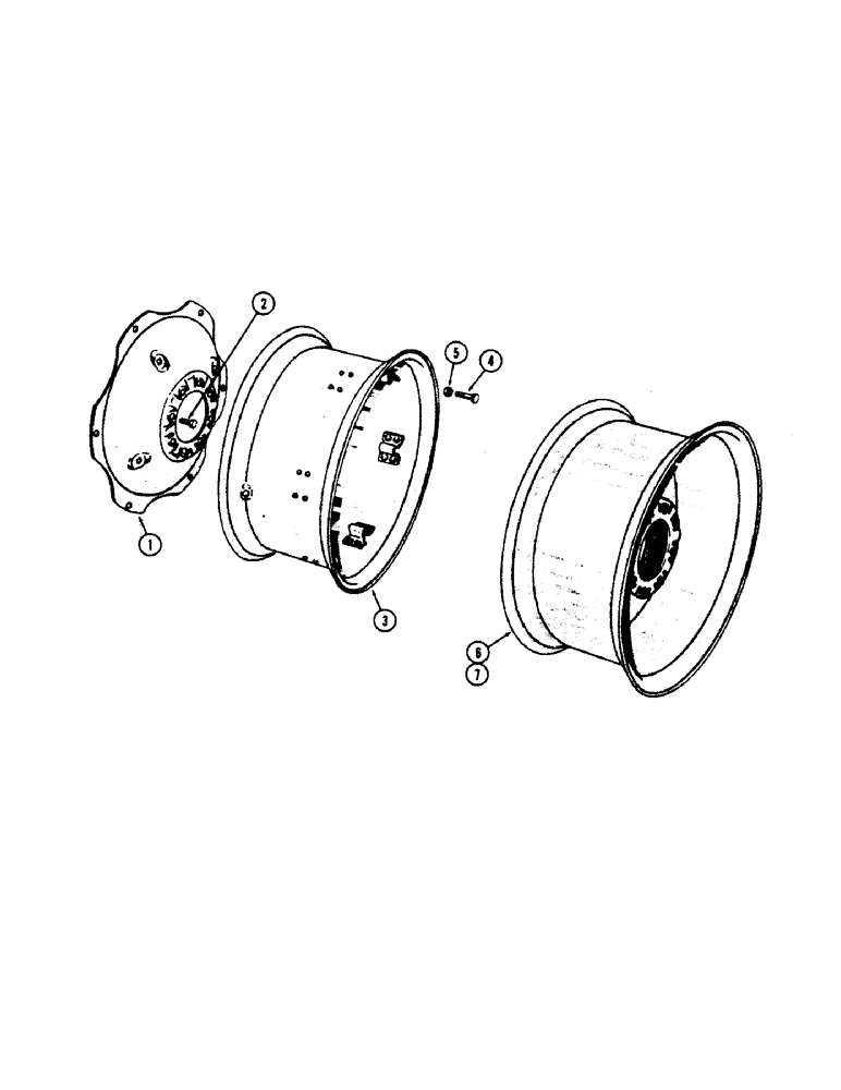 Схема запчастей Case 430CK - (088[1]) - REAR WHEEL 