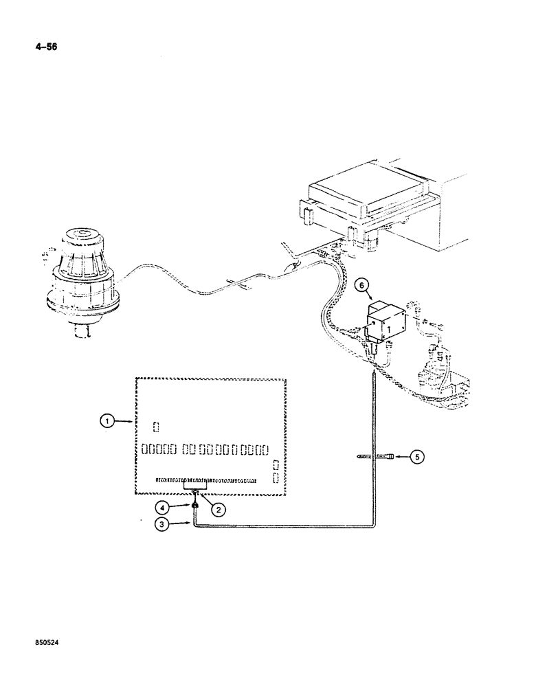 Схема запчастей Case 125B - (4-56) - SWING BRAKE ELECTRICAL HARNESS, P.I.N. 74251 THROUGH 74630 (04) - ELECTRICAL SYSTEMS