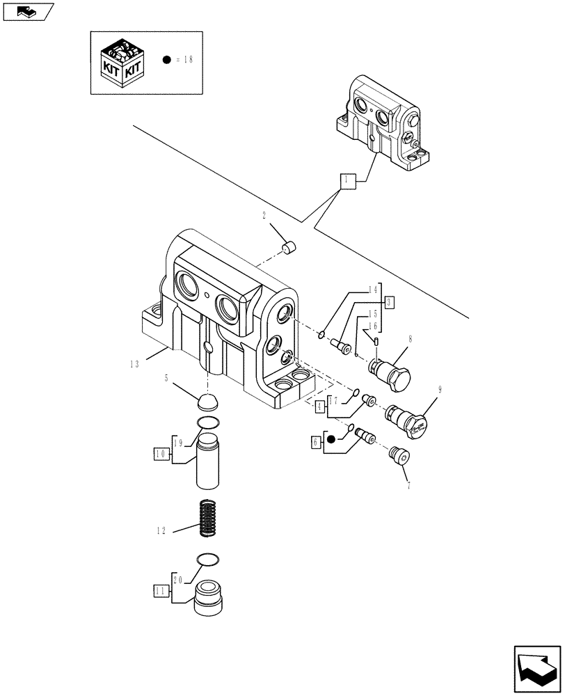 Схема запчастей Case 590SN - (35.726.26[04]) - CONTROL, TOWER STRUCTURE (35) - HYDRAULIC SYSTEMS