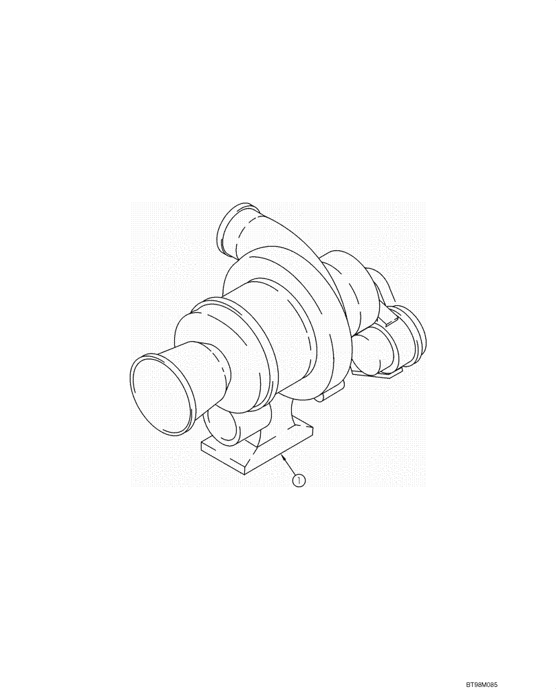 Схема запчастей Case 590SM - (02-12) - TURBOCHARGER ASSY - 4T-390 EMISSIONS CERTIFIED ENGINE (02) - ENGINE