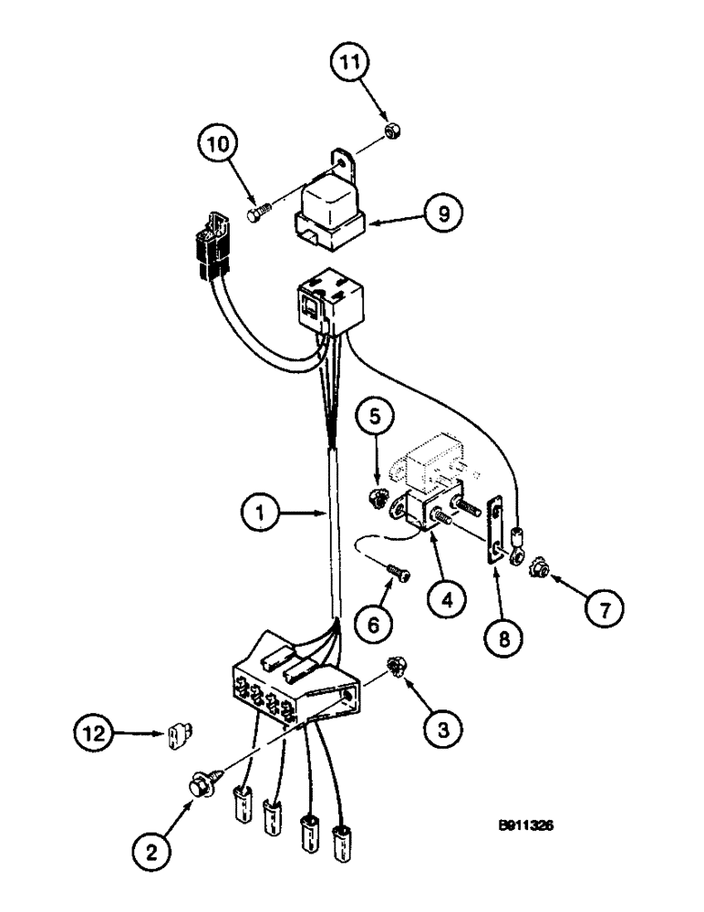 Схема запчастей Case 660 - (4-20) - ACCESSORY ELECTRICAL POWER HARNESS (04) - ELECTRICAL SYSTEMS