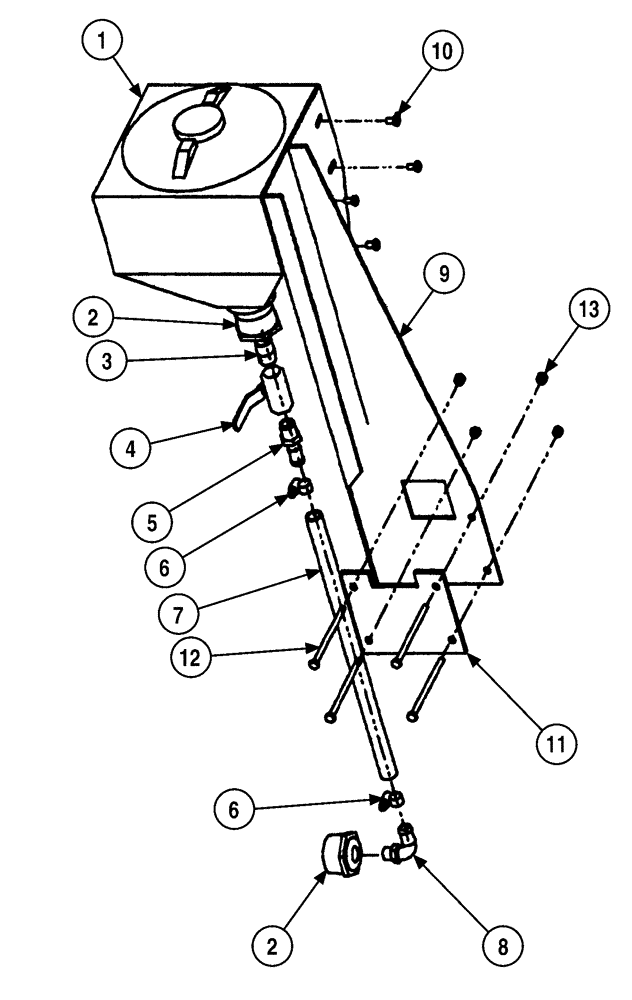 Схема запчастей Case 6010 - (09-27) - TANK - ANTIFREEZE (89) - TOOLS