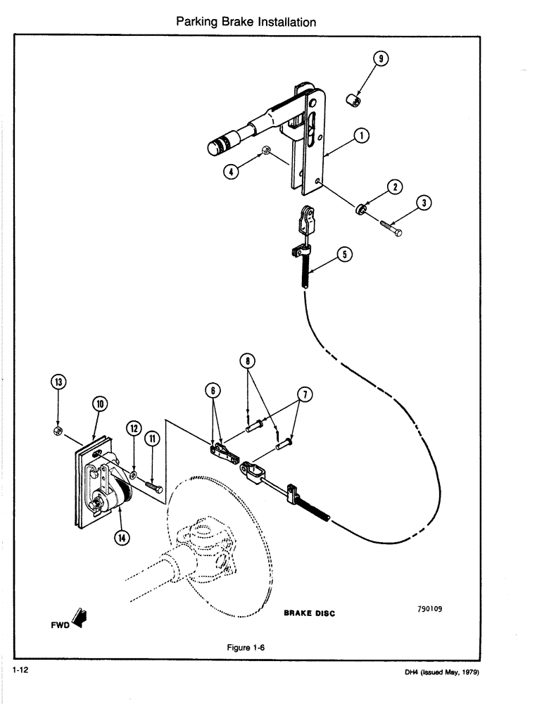 Схема запчастей Case DH4 - (1-12) - PARKING BRAKE INSTALLATION (33) - BRAKES & CONTROLS