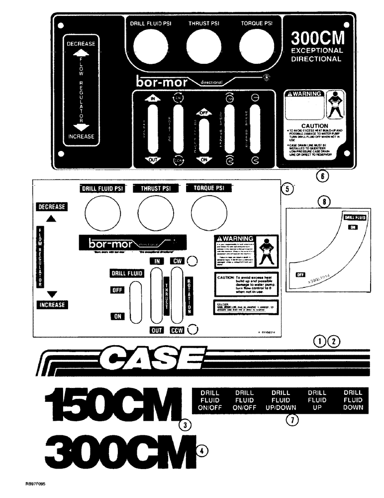 Схема запчастей Case 150CM - (9-40) - DECALS, MODEL DESIGNATION AND OPERATION 