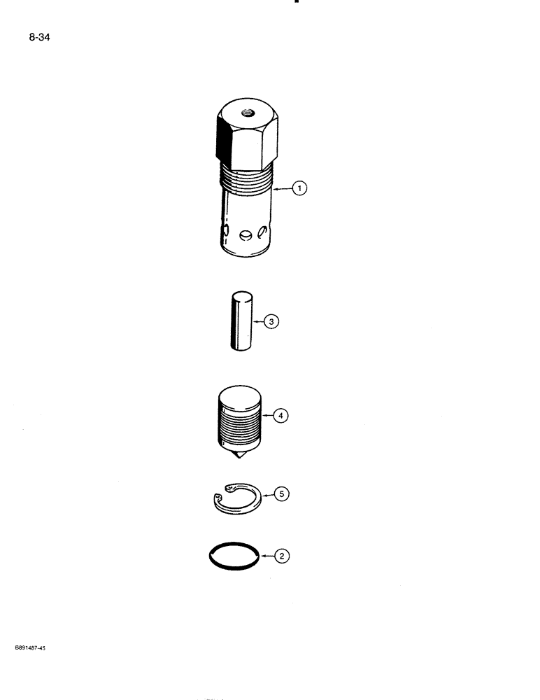 Схема запчастей Case 821 - (8-034) - LOW PRESSURE VALVE - S300886 (08) - HYDRAULICS