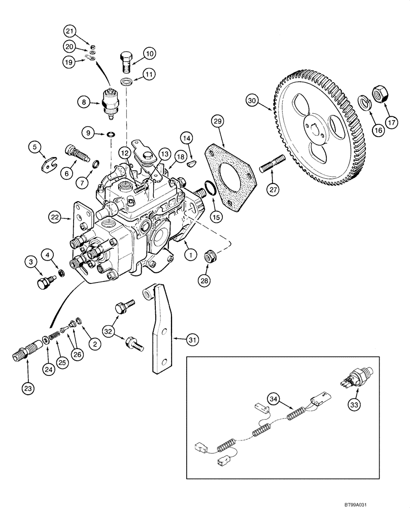 Схема запчастей Case 60XT - (03-09) - FUEL INJECTION - PUMP AND DRIVE, 4-390 EMISSIONS CERTIFIED ENGINE (03) - FUEL SYSTEM