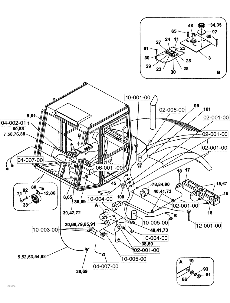 Схема запчастей Case SV223 - (04-001-00[01]) - ELECTRICAL CIRCUIT (06) - ELECTRICAL SYSTEMS