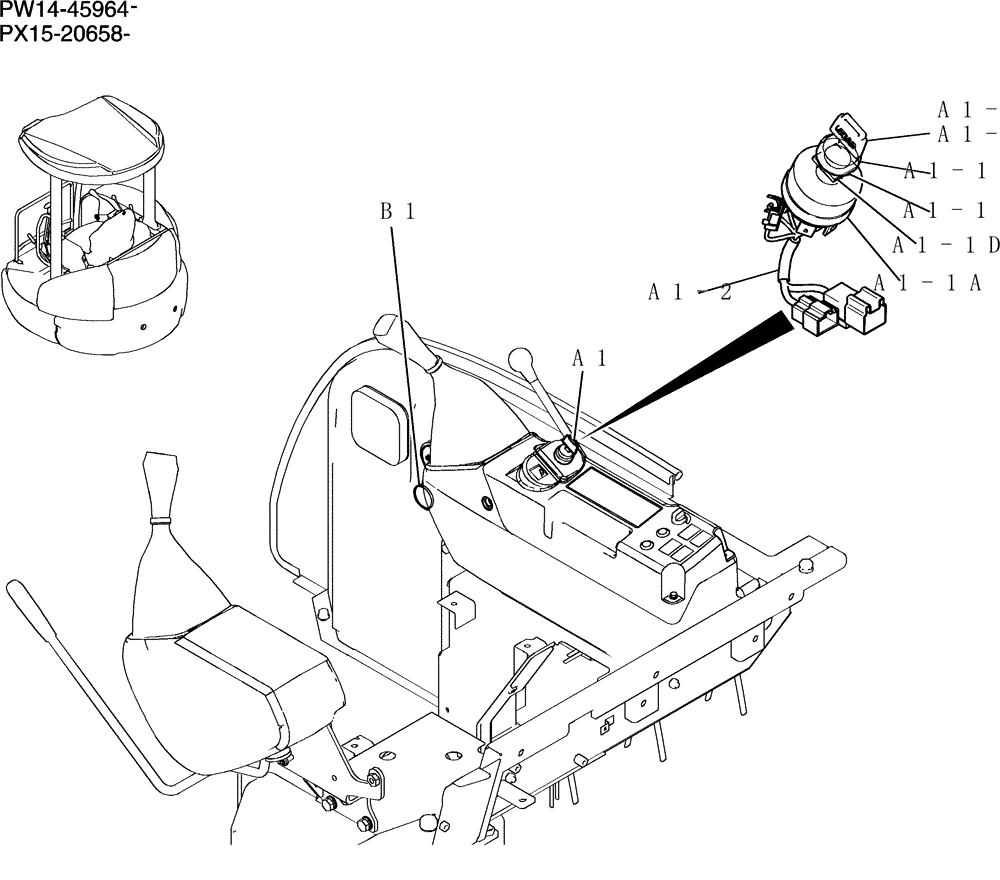 Схема запчастей Case CX36B - (263-27[1]) - KEY ASSEMBLY (06) - ELECTRICAL