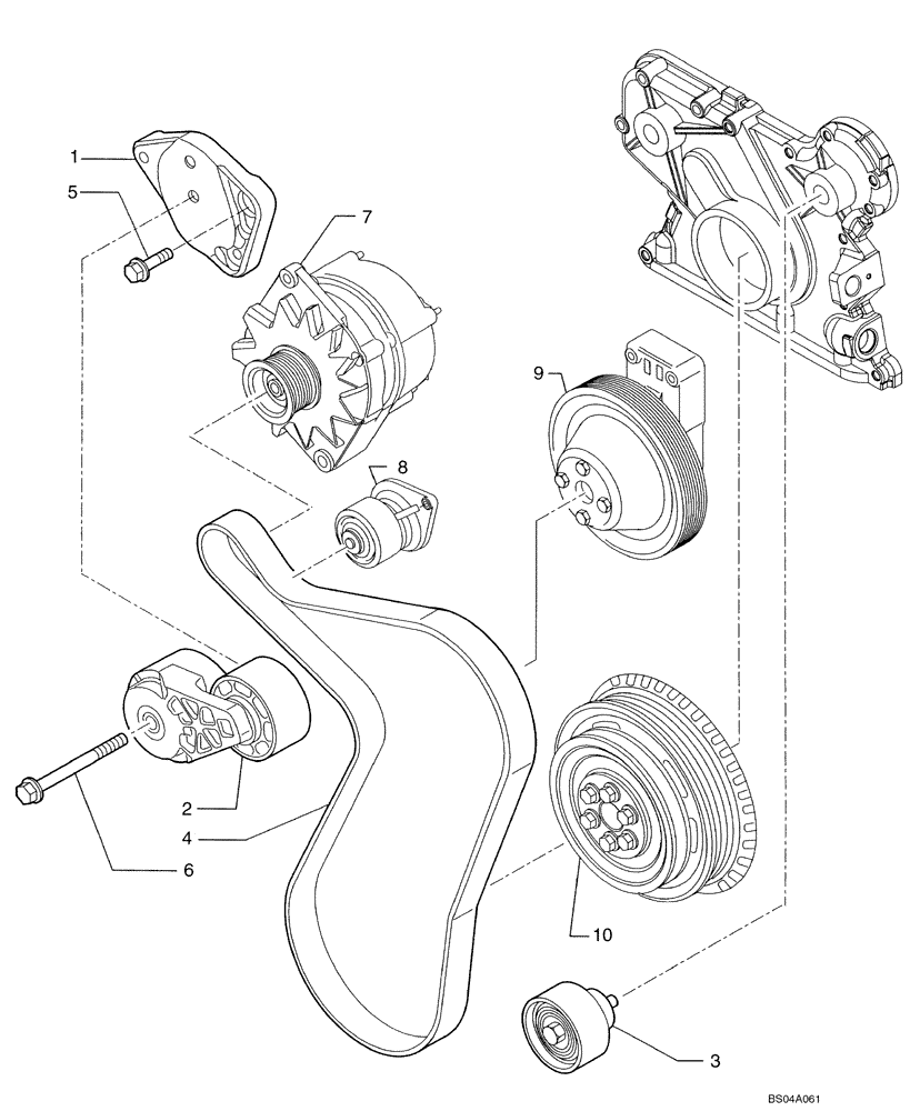 Схема запчастей Case 440CT - (02-37) - WATER PUMP - CONTROL (02) - ENGINE