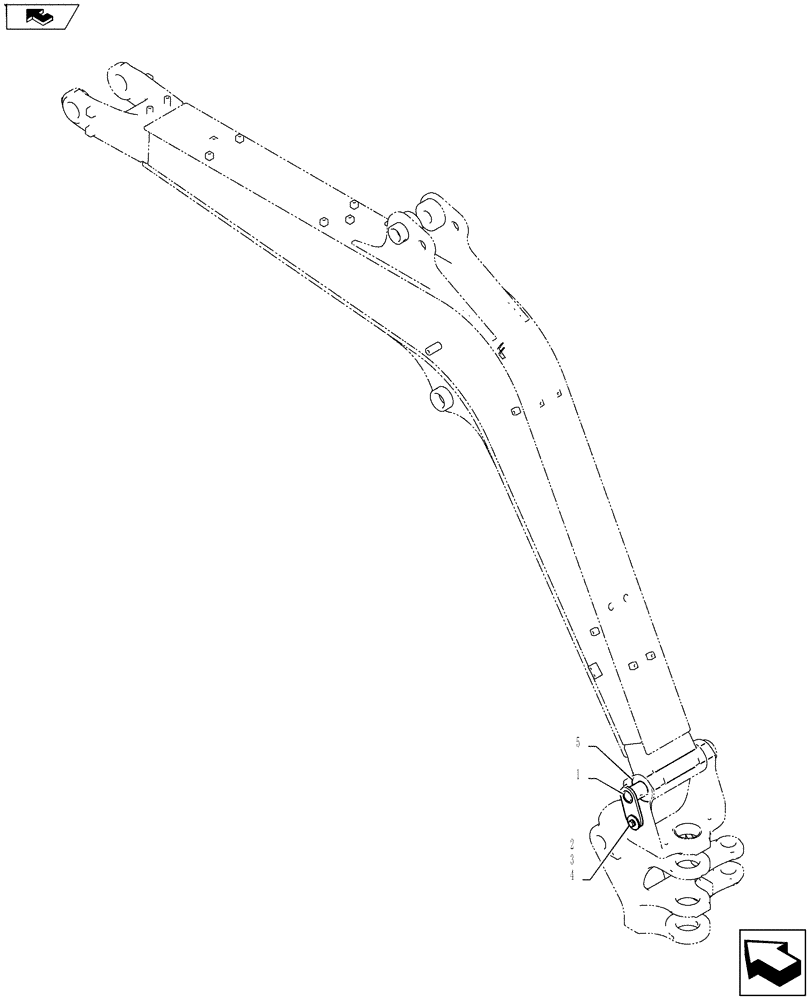 Схема запчастей Case CX55BMSR - (03-001[00]) - BOOM INSTALL (84) - BOOMS, DIPPERS & BUCKETS