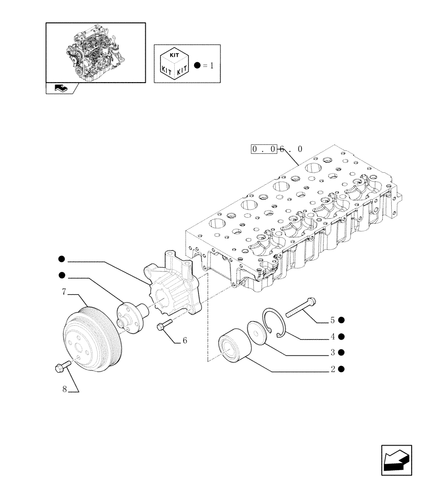 Схема запчастей Case F5CE9454E A001 - (0.34.9) - BELT PULLEY DRIVE & COVER (504191840) 