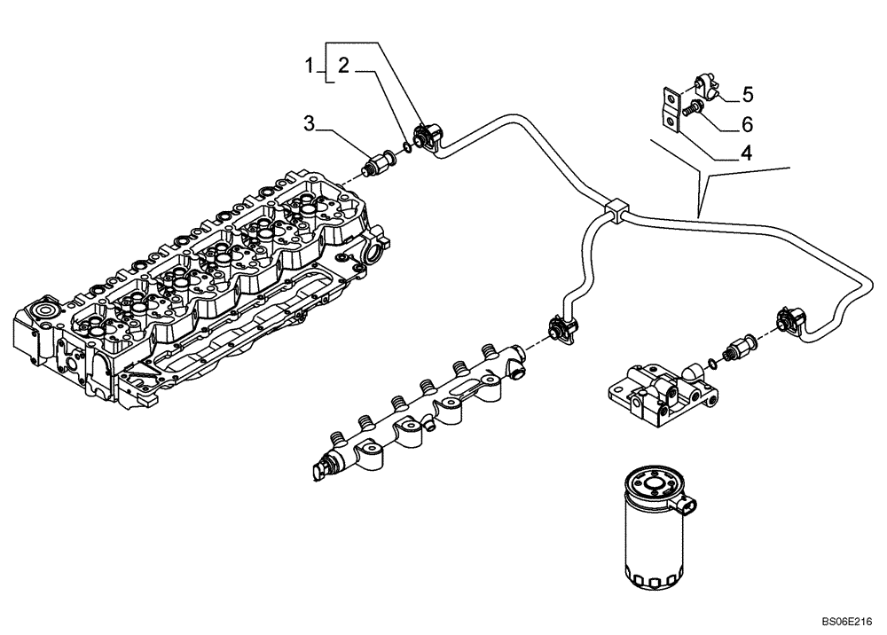 Схема запчастей Case 721E - (03-11) - FUEL INJECTION SYSTEM - DRAIN LINE (03) - FUEL SYSTEM