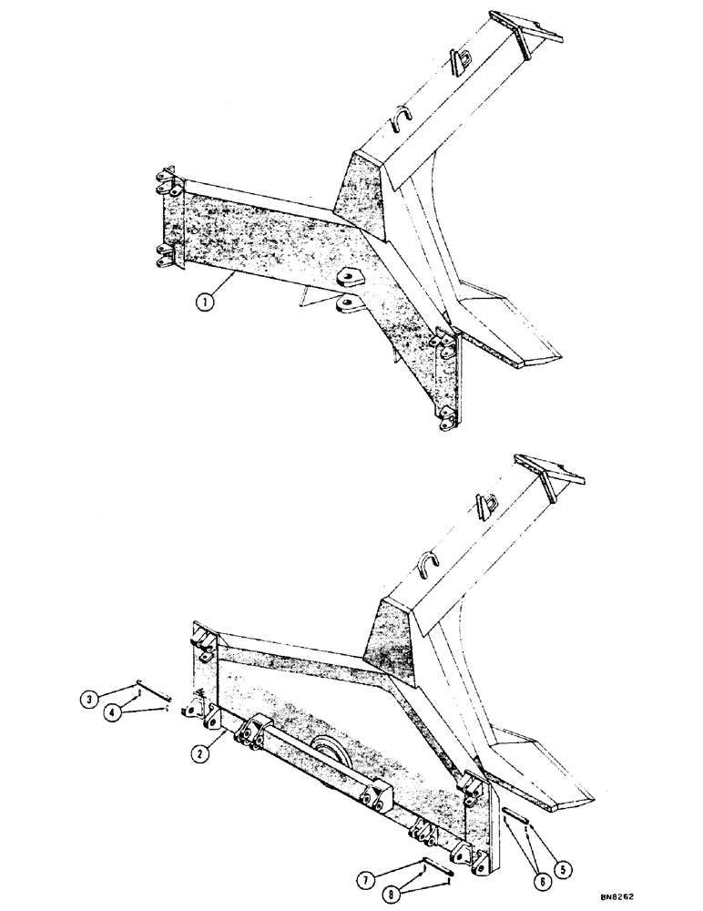 Схема запчастей Case 1000 - (256) - TREE KNOCKER (05) - UPPERSTRUCTURE CHASSIS