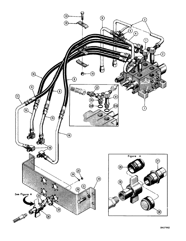 Схема запчастей Case 1000D - (266) - DUAL PULL BEHIND HYDRAULICS (07) - HYDRAULIC SYSTEM