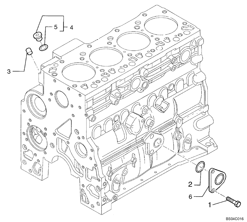 Схема запчастей Case 440CT - (02-18) - ENGINE, OIL (02) - ENGINE