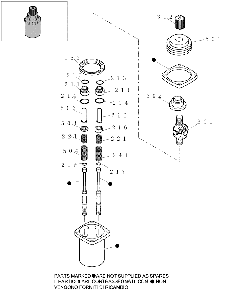 Схема запчастей Case CX31B - (1.080C[01]) - PILOT VALVE CONTROL MANIPULATOR - COMPONENTS (35) - HYDRAULIC SYSTEMS