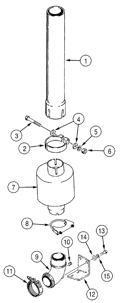 Схема запчастей Case 850H - (02-07) - MUFFLER - EXHAUST SYSTEM (02) - ENGINE