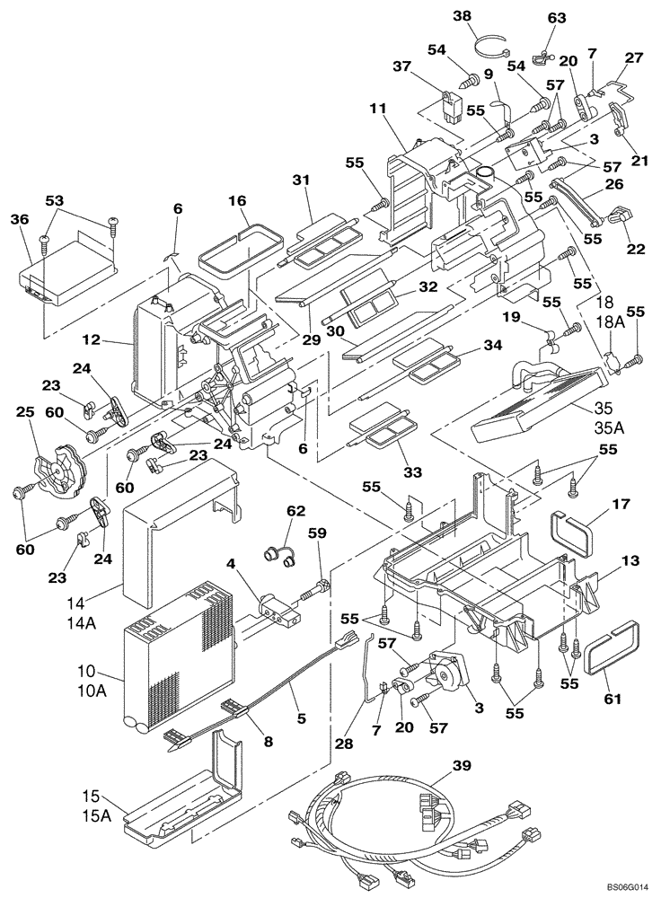 Схема запчастей Case CX210 - (09-21) - AIR CONDITIONING SYSTEM (09) - CHASSIS