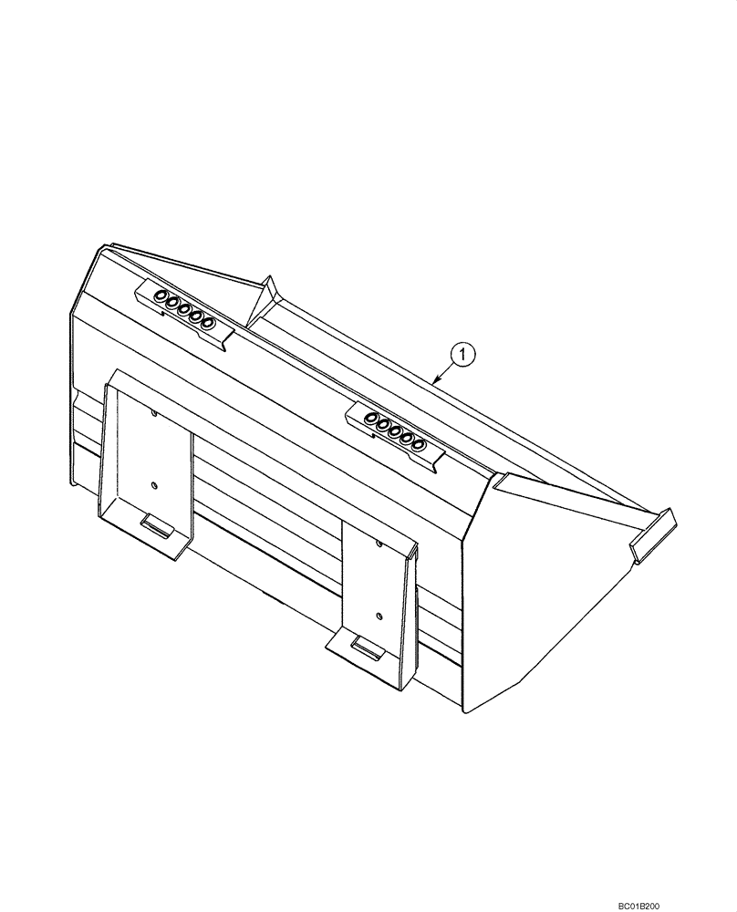 Схема запчастей Case 60XT - (09-07) - BUCKETS - LOADER (UTILITY/LIGHT MATERIAL) (09) - CHASSIS