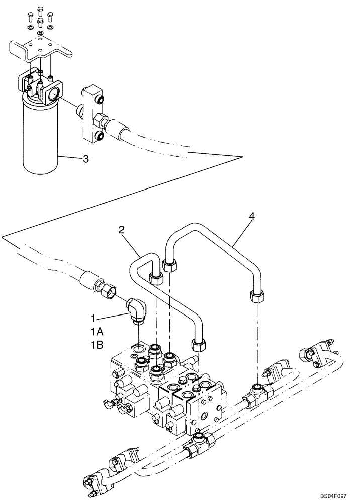 Схема запчастей Case 621D - (08-09B) - HYDRAULICS - NON- RIDE CONTROL (08) - HYDRAULICS