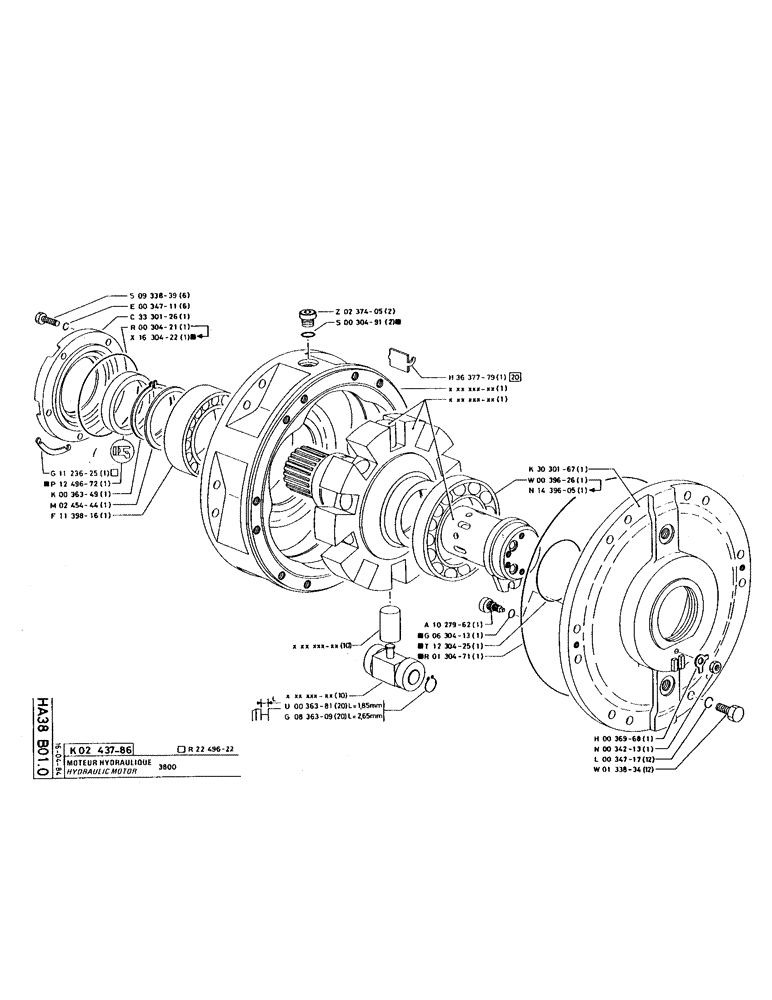 Схема запчастей Case 220 - (146) - HYDRAULIC MOTOR (07) - HYDRAULIC SYSTEM