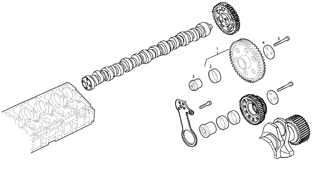 Схема запчастей Case 340 - (01A01000157[001]) - ENGINE - TIMING SYSTEM (10) - ENGINE